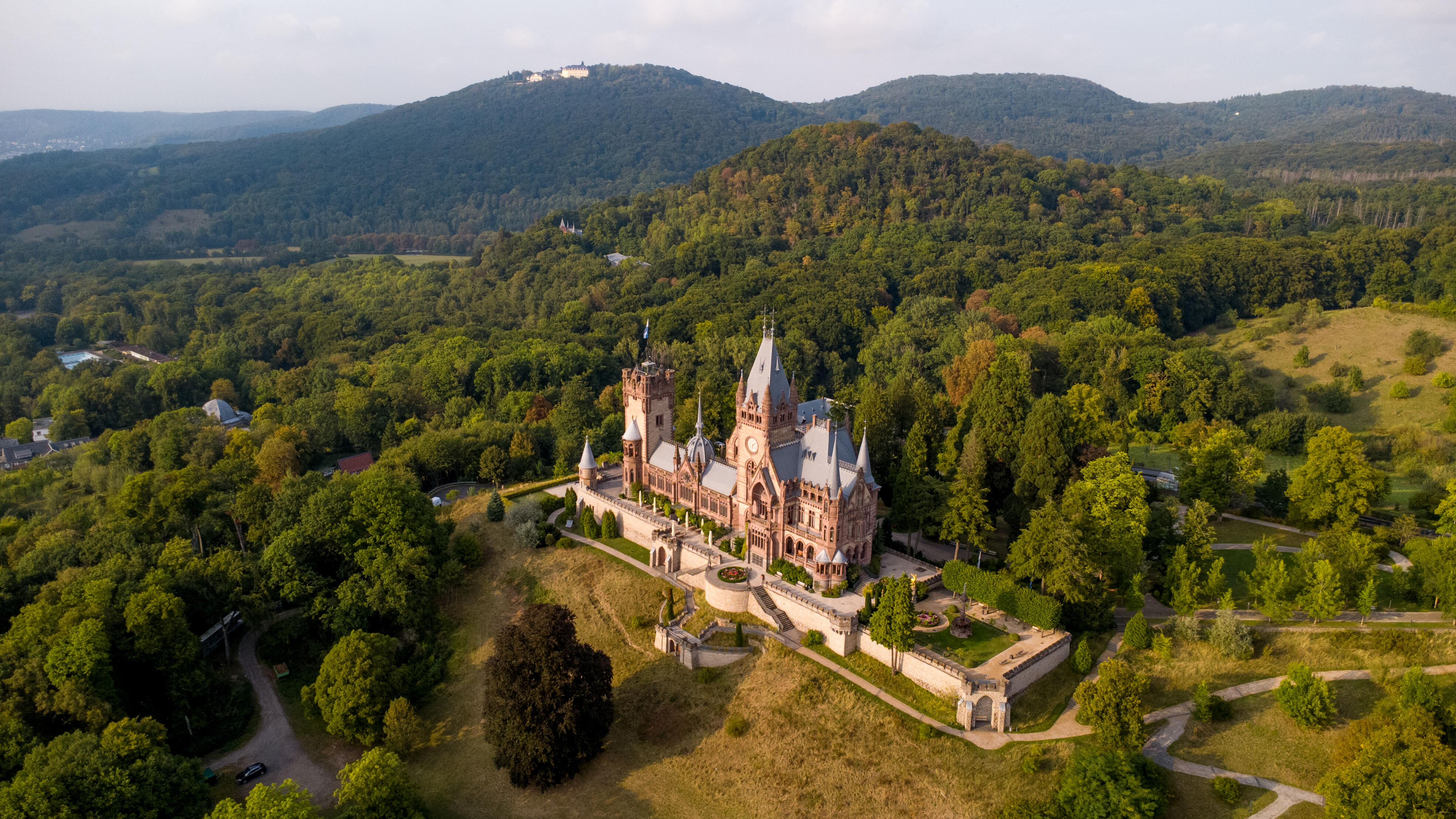 Schloss Drachenburg Luftaufnahme