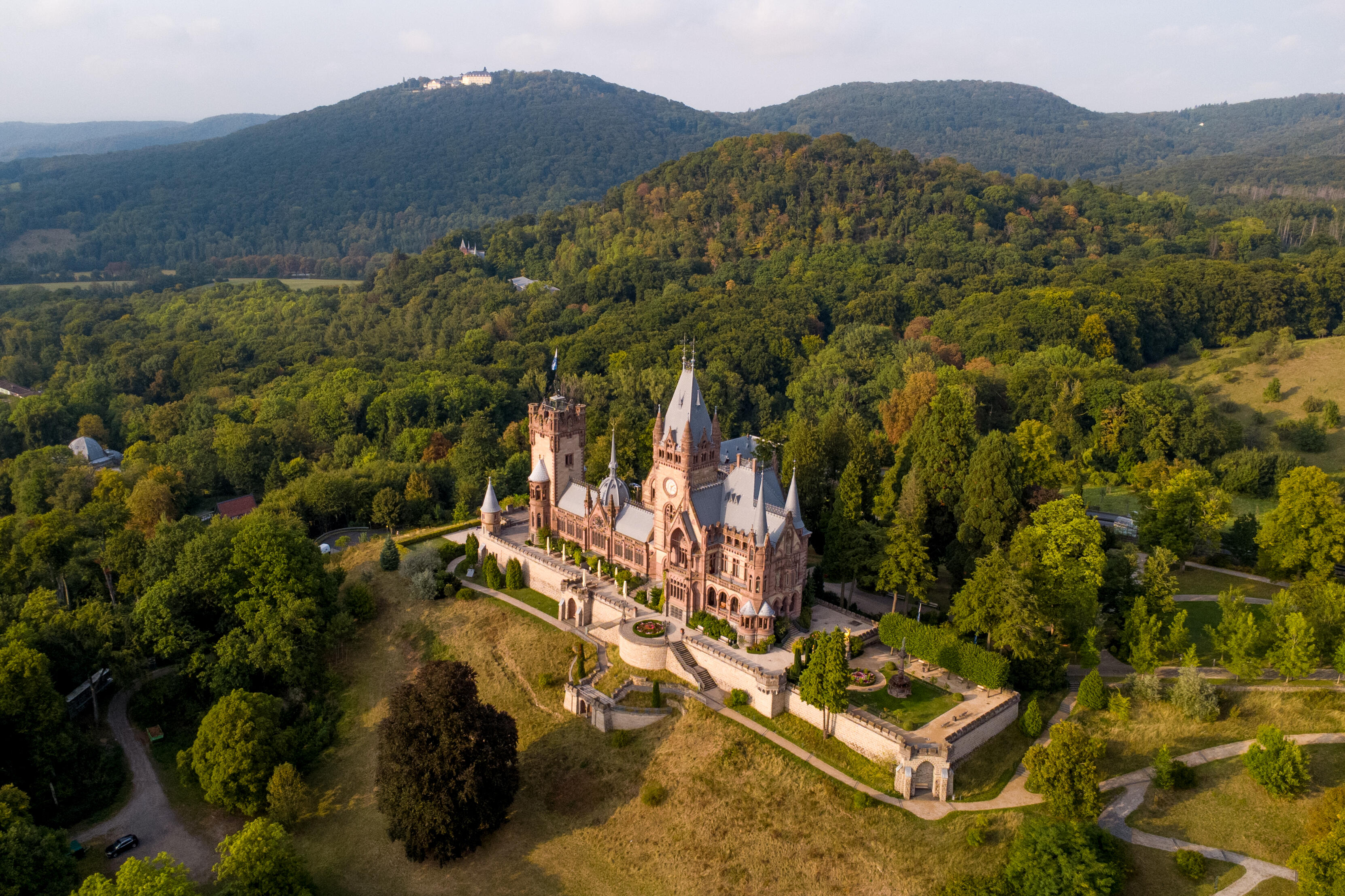 Schloss Drachenburg Luftaufnahme