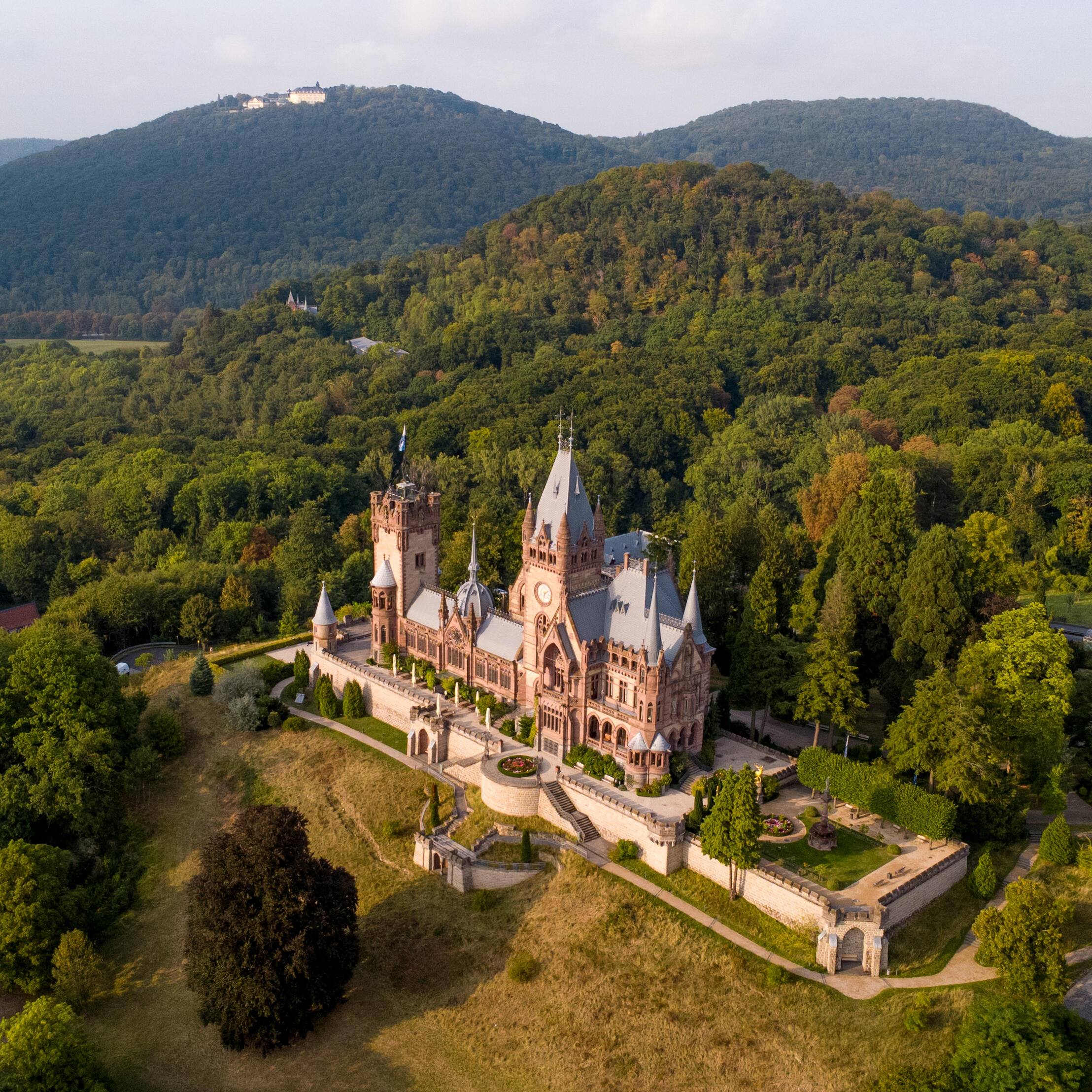 Schloss Drachenburg Luftaufnahme