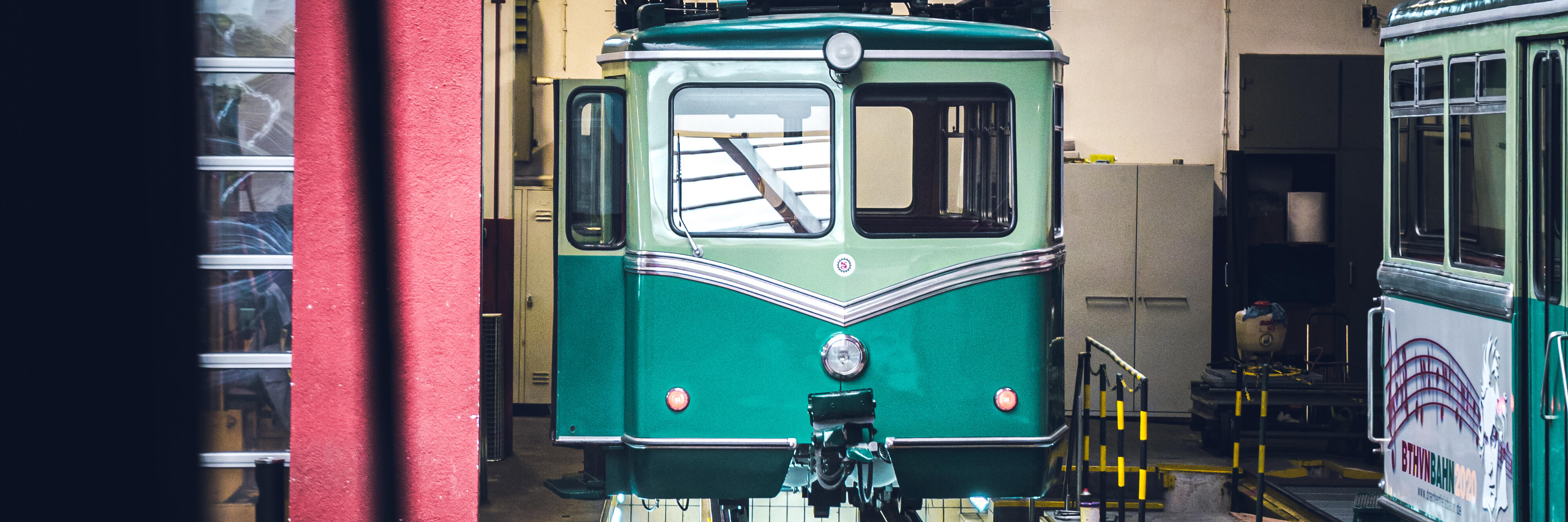 Drachenfelsbahn Triebwagen in der Werkstatt