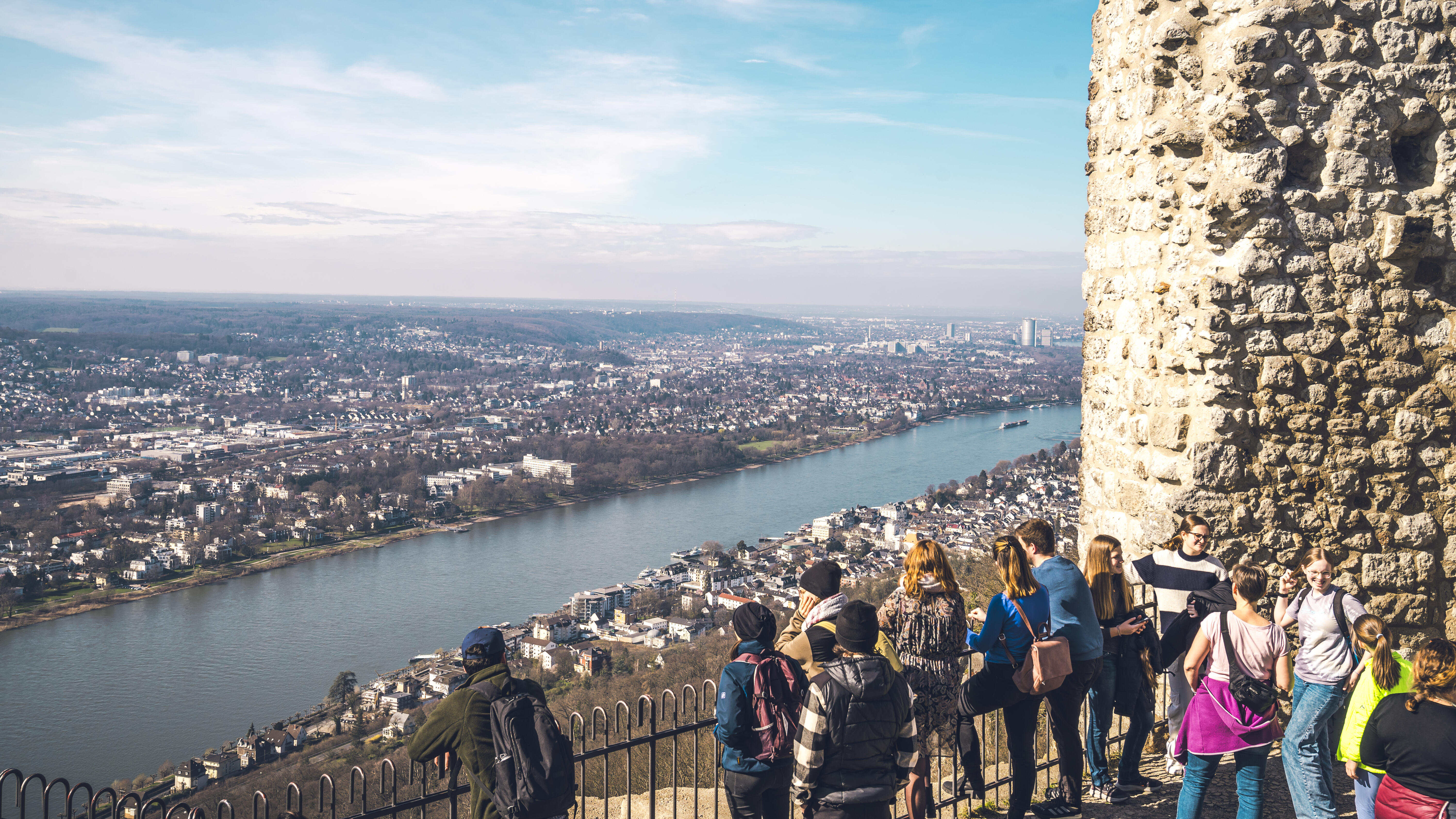 Drachenfels Runie Blick Rhein Bonn
