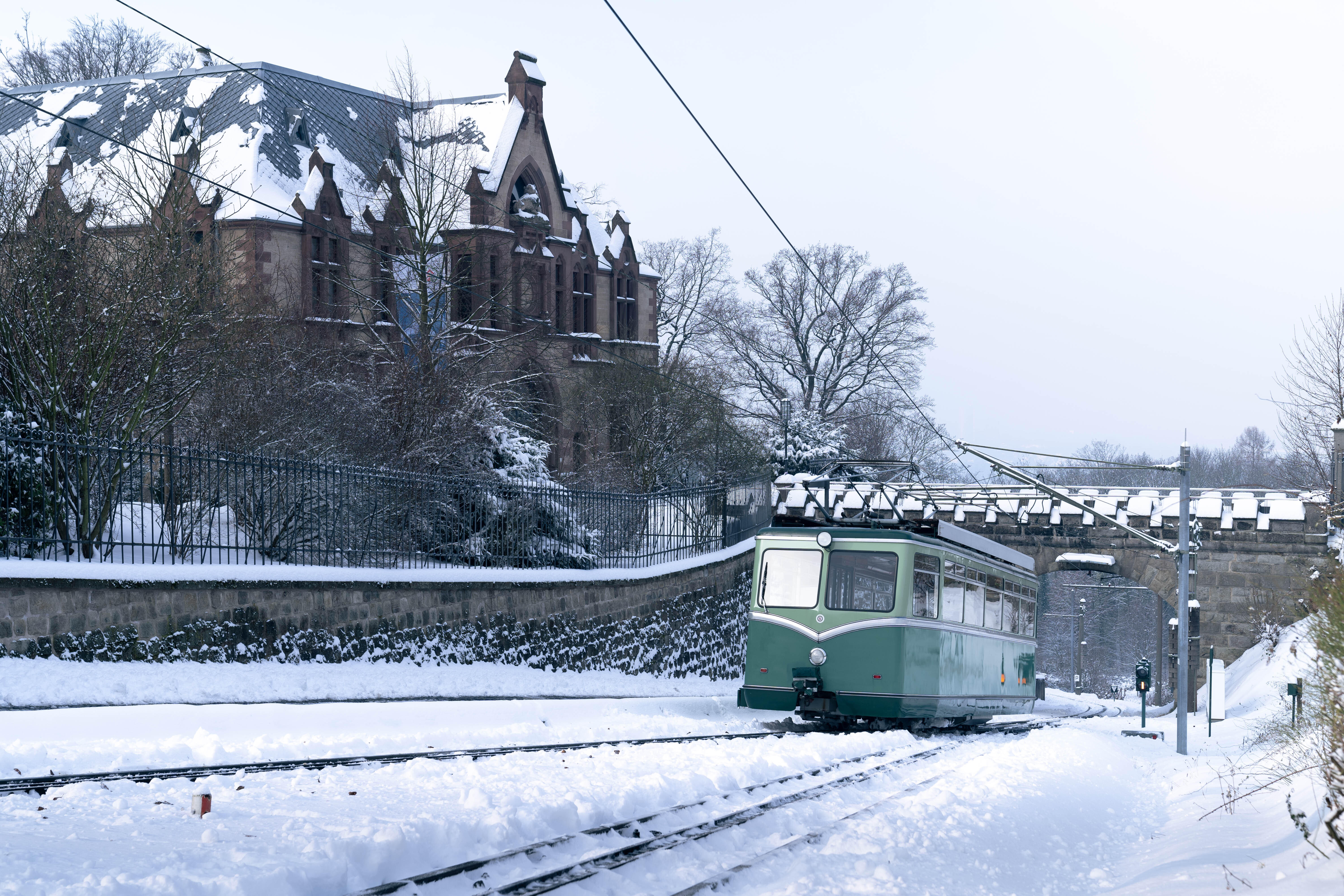 Drachenfelsbahn Schnee