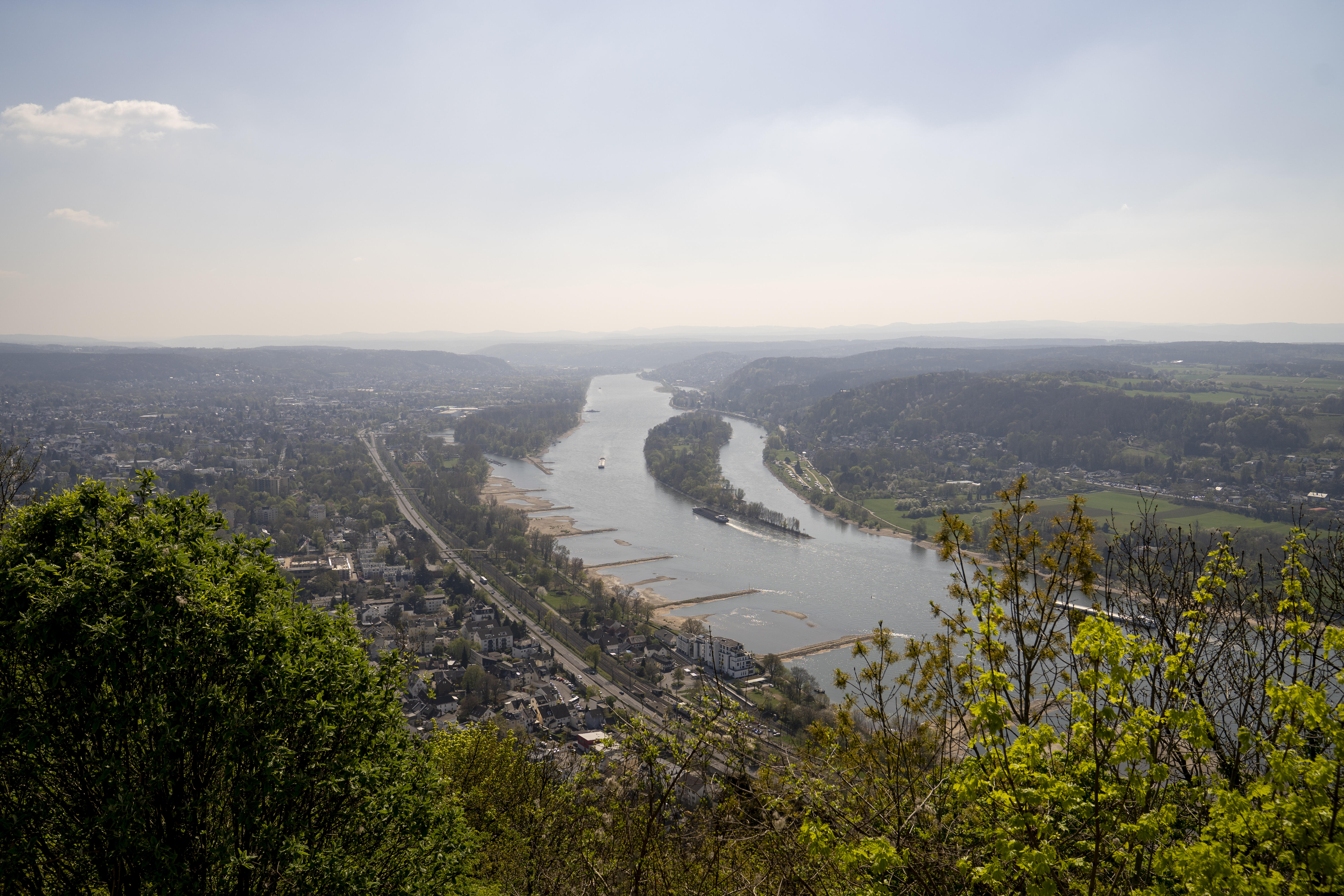 Drachenfels Ausblick Plateau Rhein